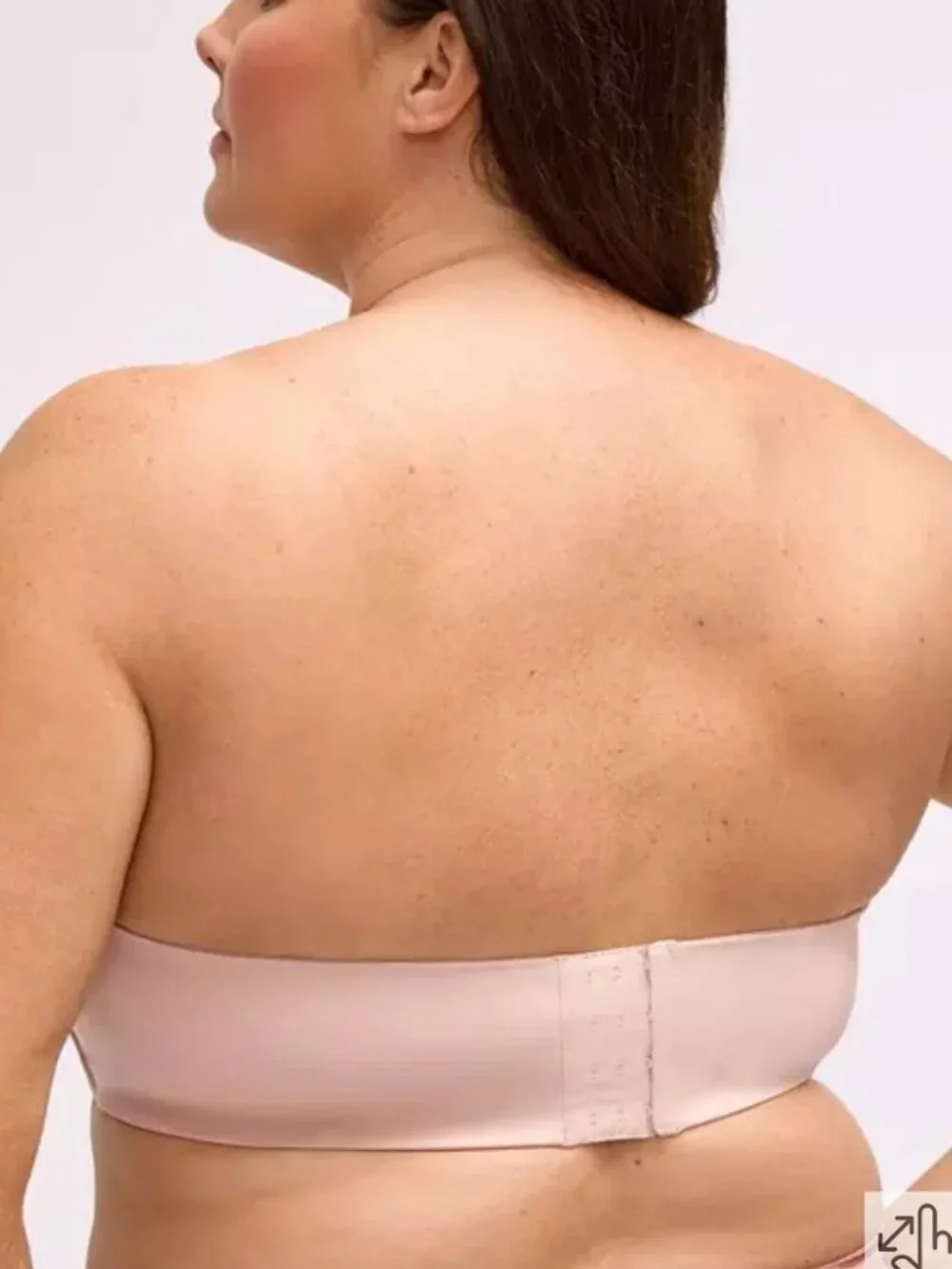 NWT Torrid Strapless UnLined Smooth StraightBack Bra Rose Dust 44DD GRIPPER BAND